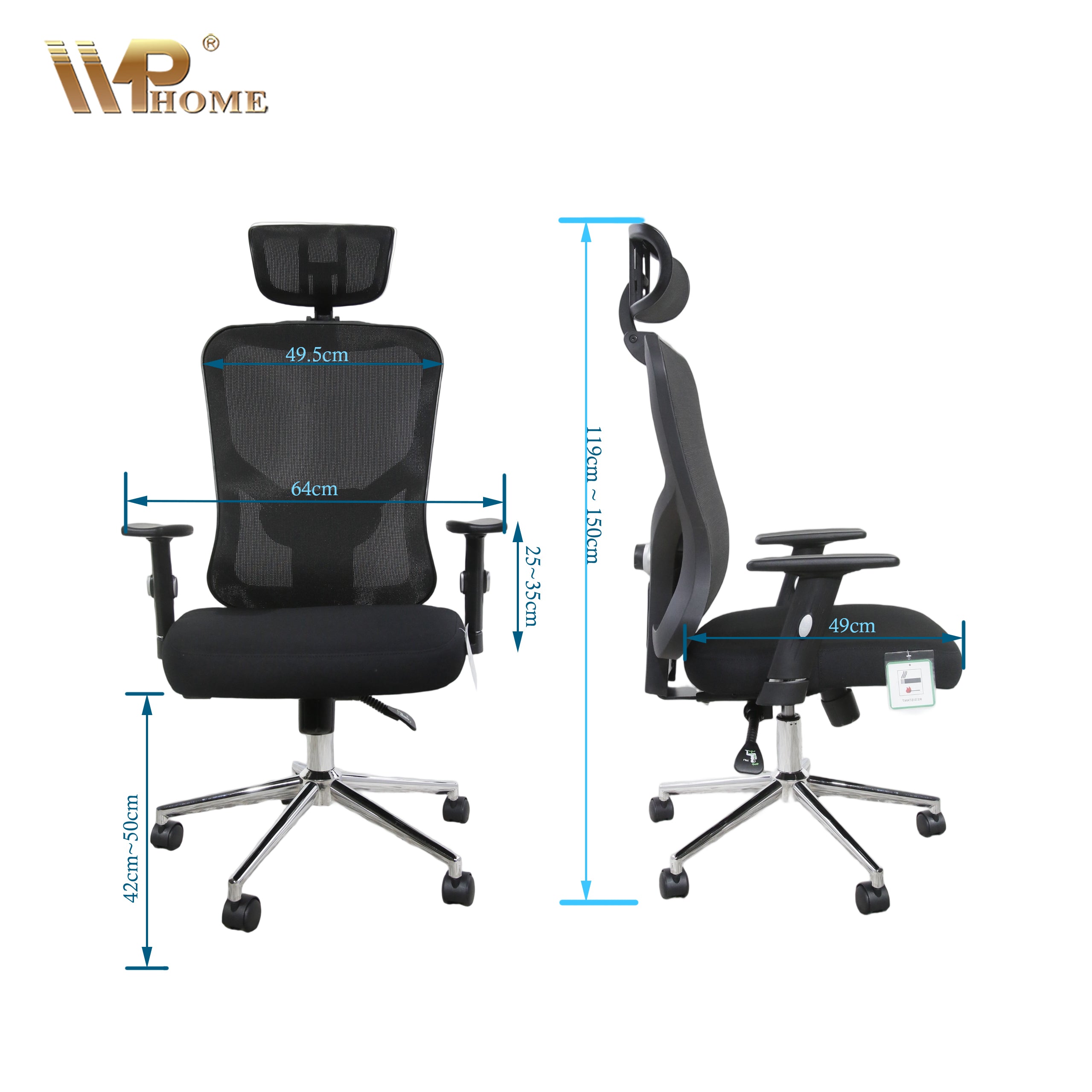 WPHOME LA-861 Ergonomic Office Desk Chair with Lumbar Support
