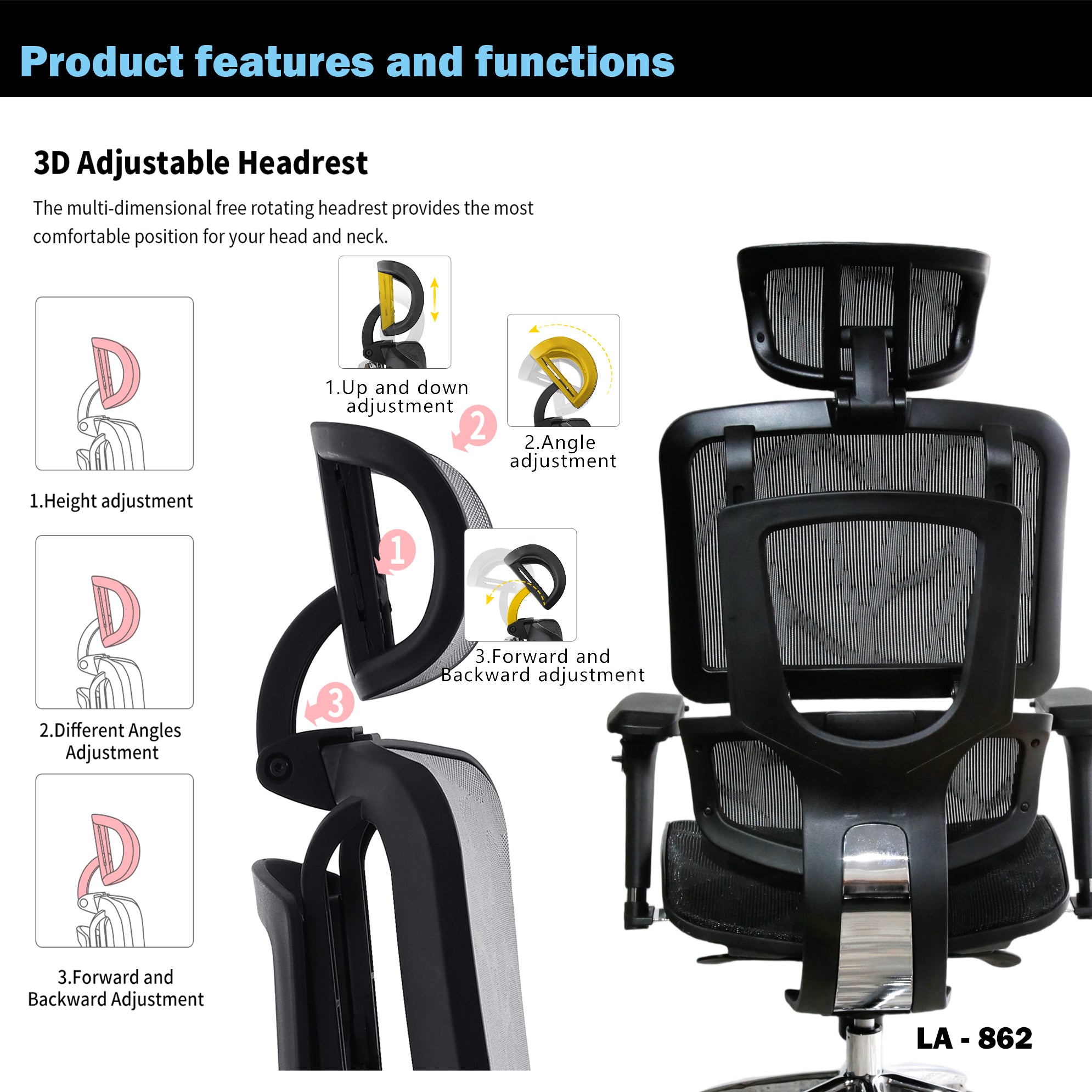 WPHOME LA-862 Ergonomic Office Chair