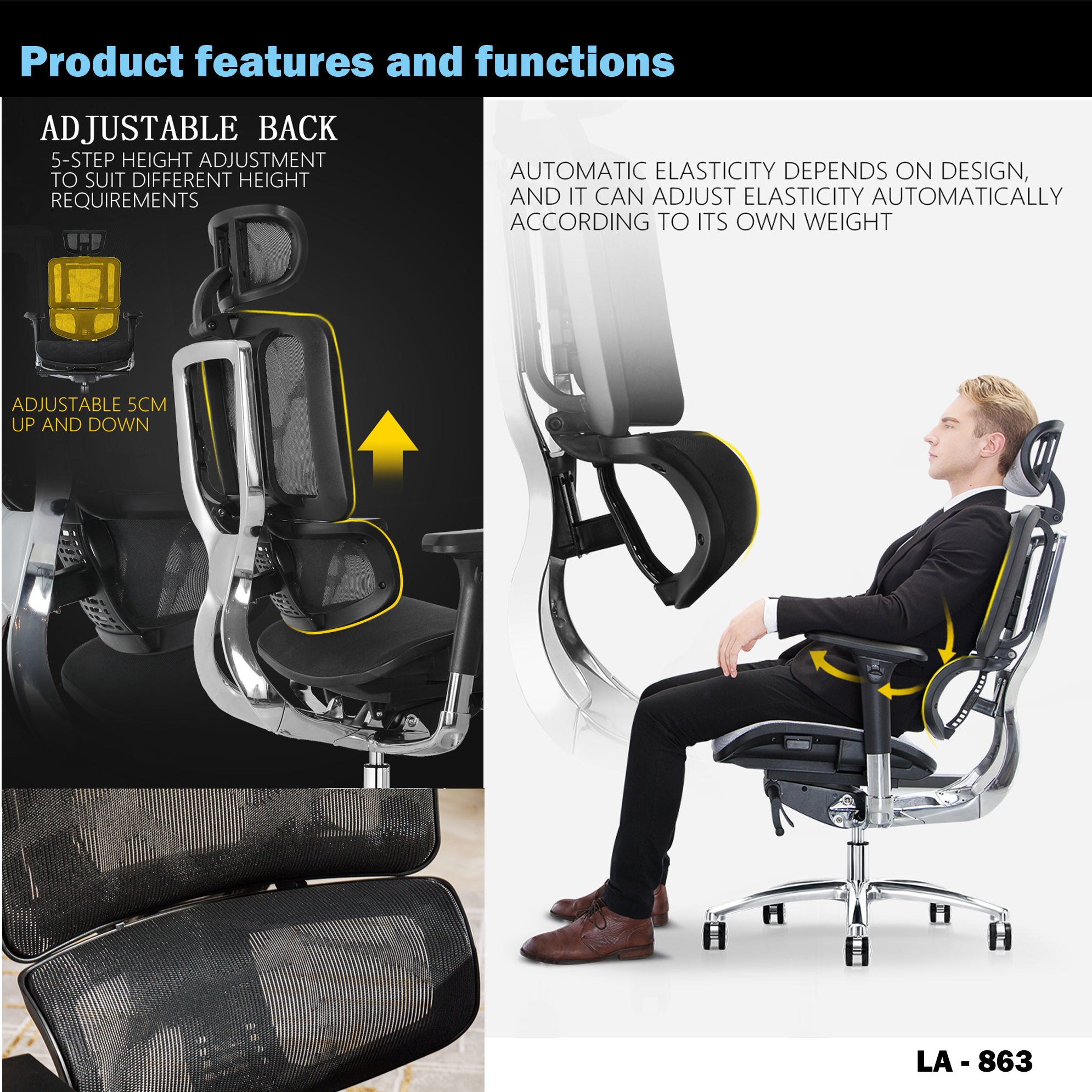 WPHOME LA-863 Ergonomic Office Chair