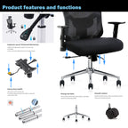 WPHOME LA-861 Ergonomic Office Desk Chair with Lumbar Support